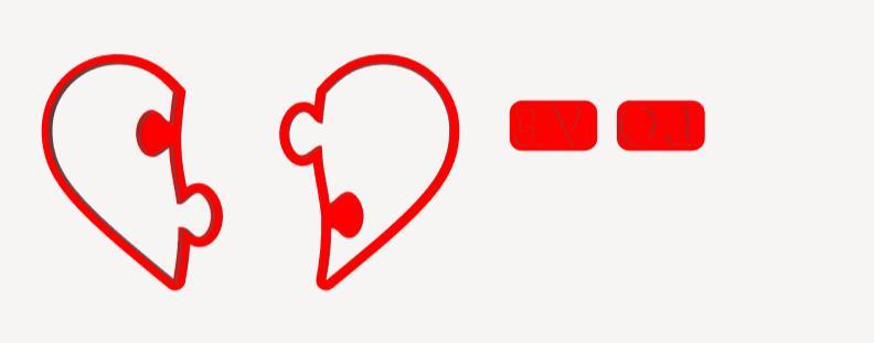 Cortador Quebra cabeça Coração