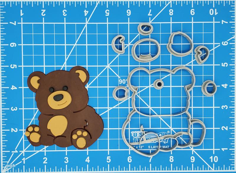 Bear Multipiece Fondant Cookie Cutter Set Multiple Sizes