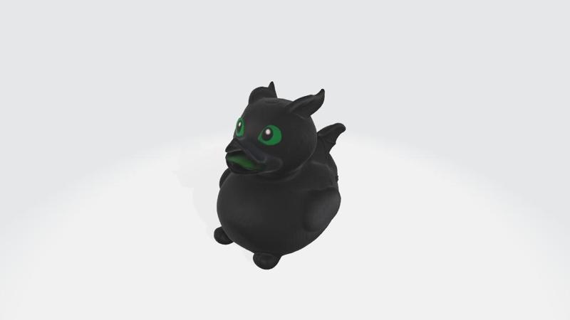 Black dragon duck 3d model