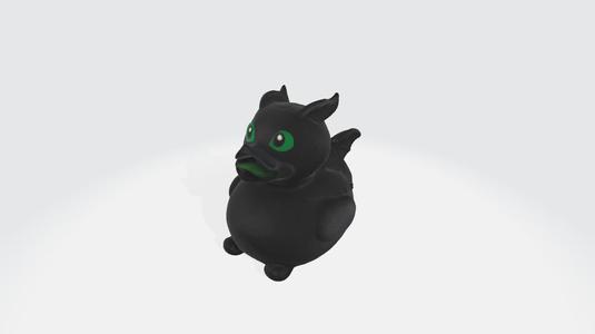 Black dragon duck 3d model