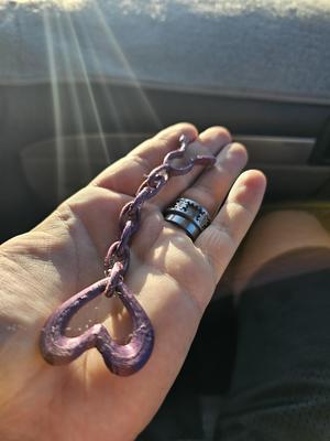 Chained heart nipple clamps