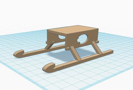 SKIDS FOR MICRO QUADCOPTER WITH BATTERY TRAY