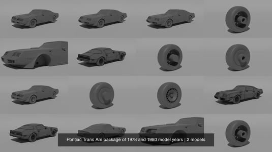 Pontiac Trans Am package of 1978 and 1980 model years 3D Model Collection