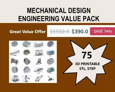 MECHANICAL DESIGN ENGINEERING VALUE PACK 3D Model Collection