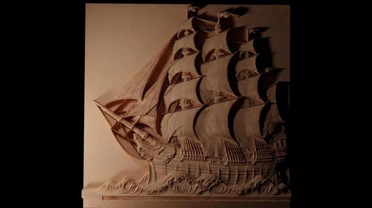 The Flying Dutchman CNC 3d Print High Relief Sand Casting