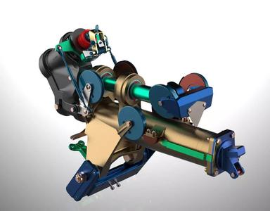 P-51D Mustang TW Shock Cyl Steering Declutch and Mount Brkts 3D Model Collection