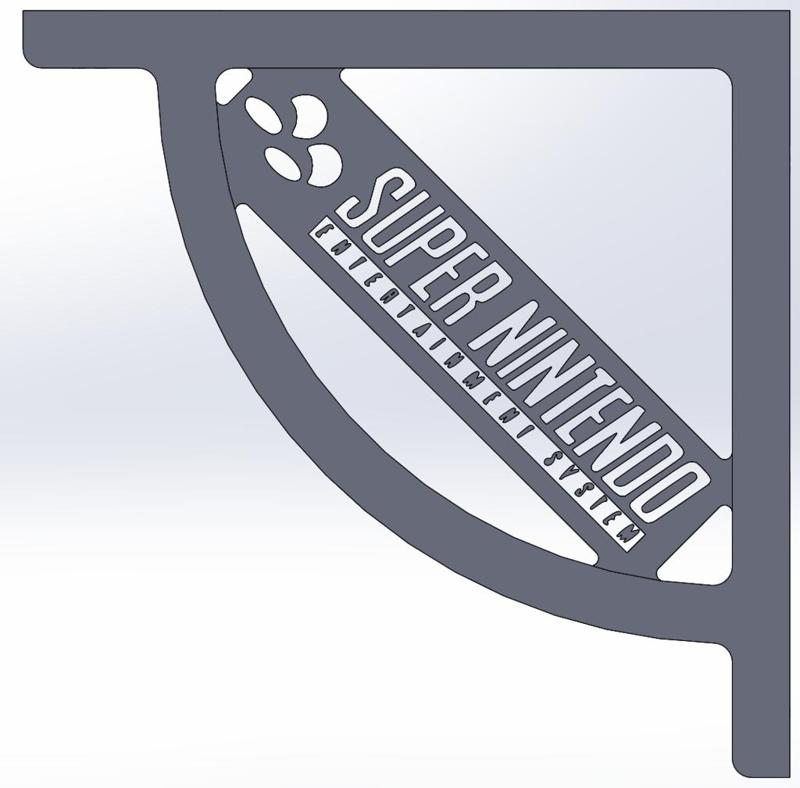SHELF BRACKET NINTENDO SNES LOGO