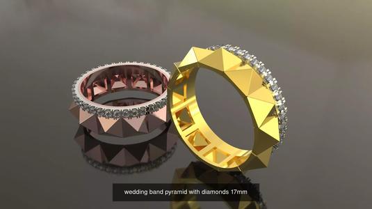 wedding bands diamonds  3D Model Collection