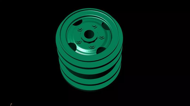3D Models Double Wheels For B16 B36 JJRC Q61 DIY rc monster Car