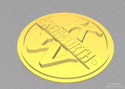 1952 Kenworth 3D printable Cup Coaster