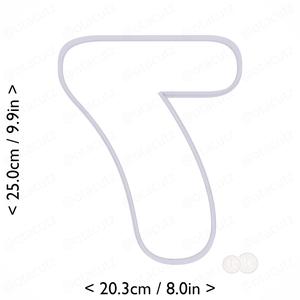 Number Seven Cookie Cutter 9.5in / 24.1cm