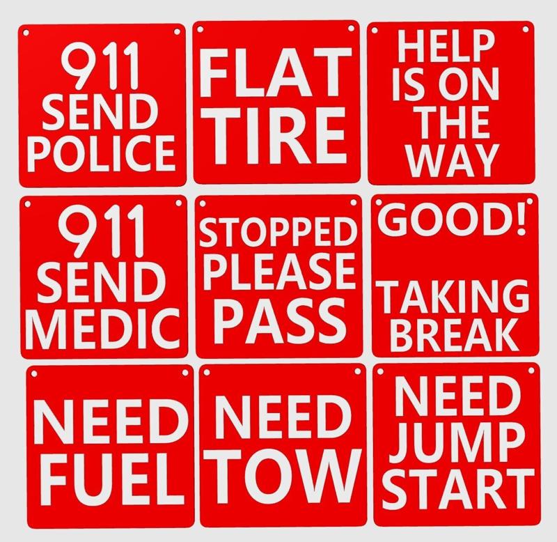 High Vis Emergency Car Signs