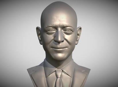 Jeff Bezos bust for 3D printing