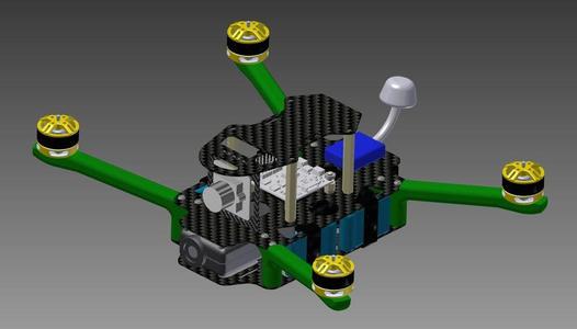 250 class Mini quadricopter whit printed arm 