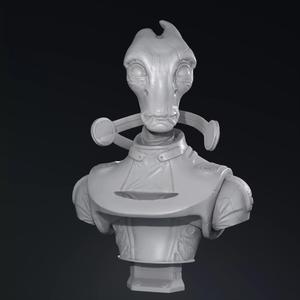 Mordin Solus  Mass Effect Bust 3d printing