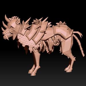Rabid Gnasher Armored (Zombie Dog) - Darkest Dungeon