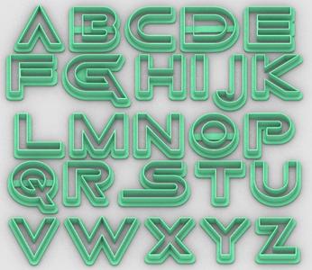 squid game - alphabet font - cookie cutter