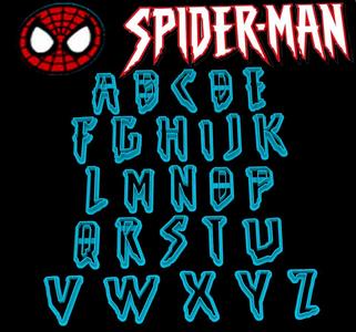 Spiderman - alphabet letters cookie cutter - cookie cutter set