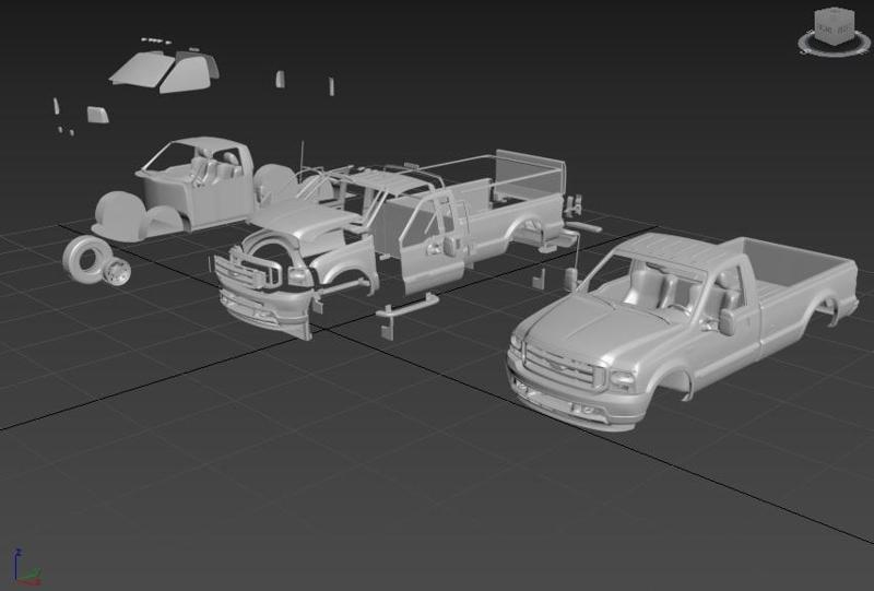 Ford SuperDuty F-350 1999 SEPARATED-READY TO PRINT