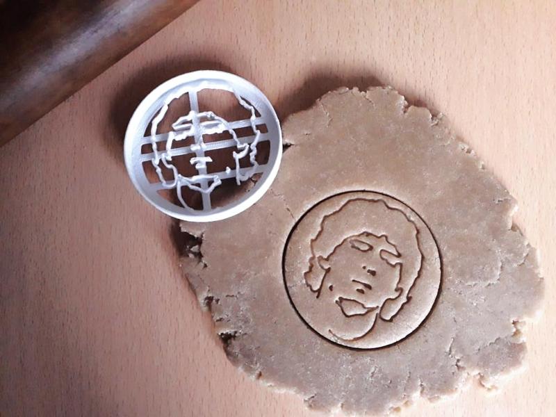 Maradona face - soccer Argentina - cookie cutter mold