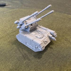 FDMYDRA FLAK SUPPORT TANK FOR GRIMDARK FUTURE HUMAN DEFENSE FORCE [SUPPORTLESS FDM FRIENDLY]