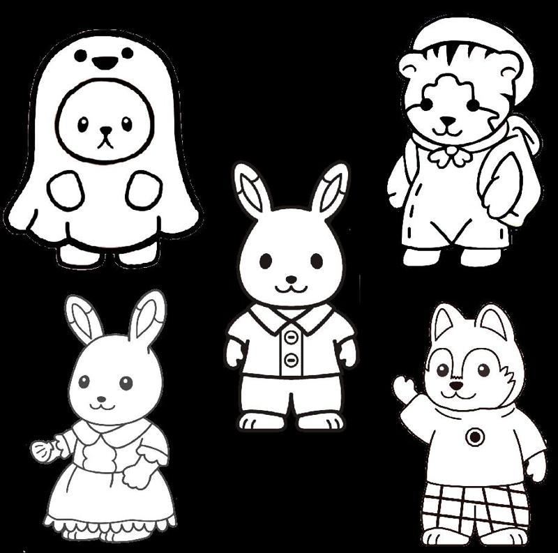 PACK 5 COOKIE CUTTERS SYLVANIAN FAMILIES (2)