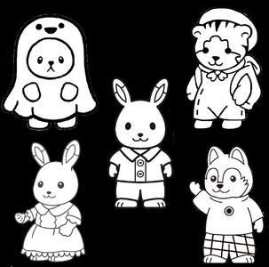 PACK 5 COOKIE CUTTERS SYLVANIAN FAMILIES (2)