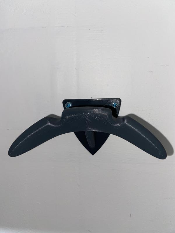 Universal motorcycle helmet wall bracket
