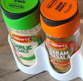 SPICE JAR AND COFFE JAR RACK MOUNTED HOLDER 3D PRINTED