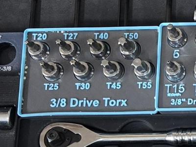 Gridfinity Torx 3/8 Drive Husky Socket Tray