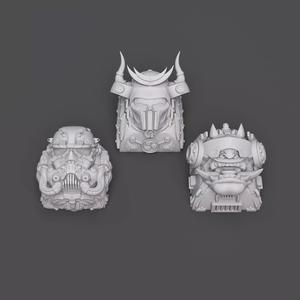 Pack 3 Keycaps of Cyber Samurai  - Cyber Ogre  - Cyber Trooper