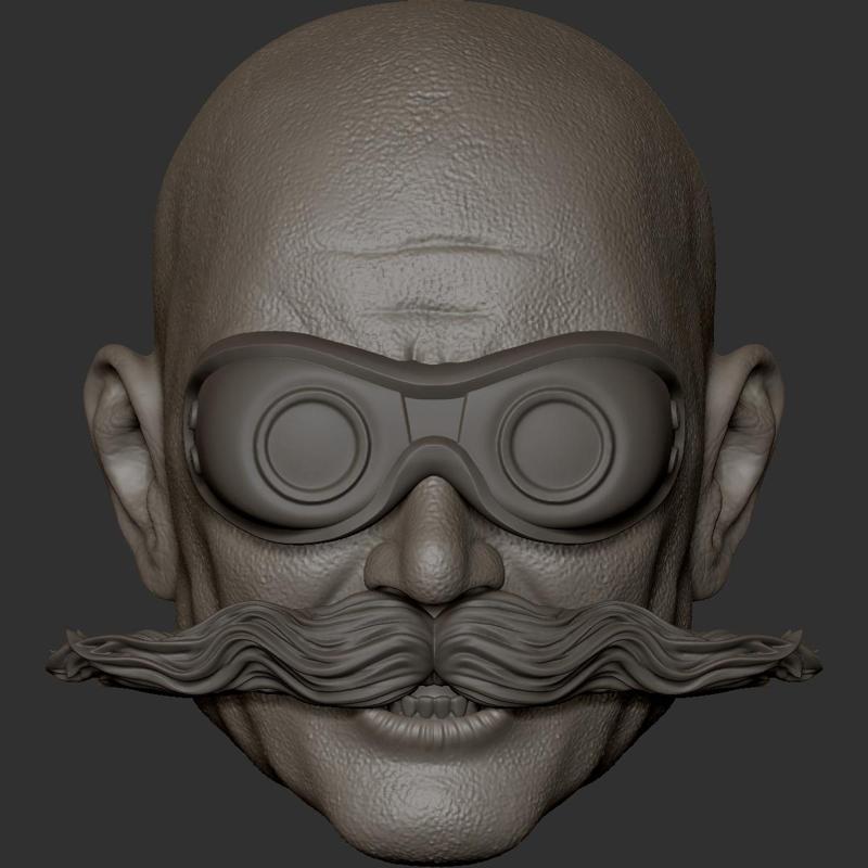 Dr Eggman Jim Carrey action figure head