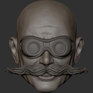 Dr Eggman Jim Carrey action figure head