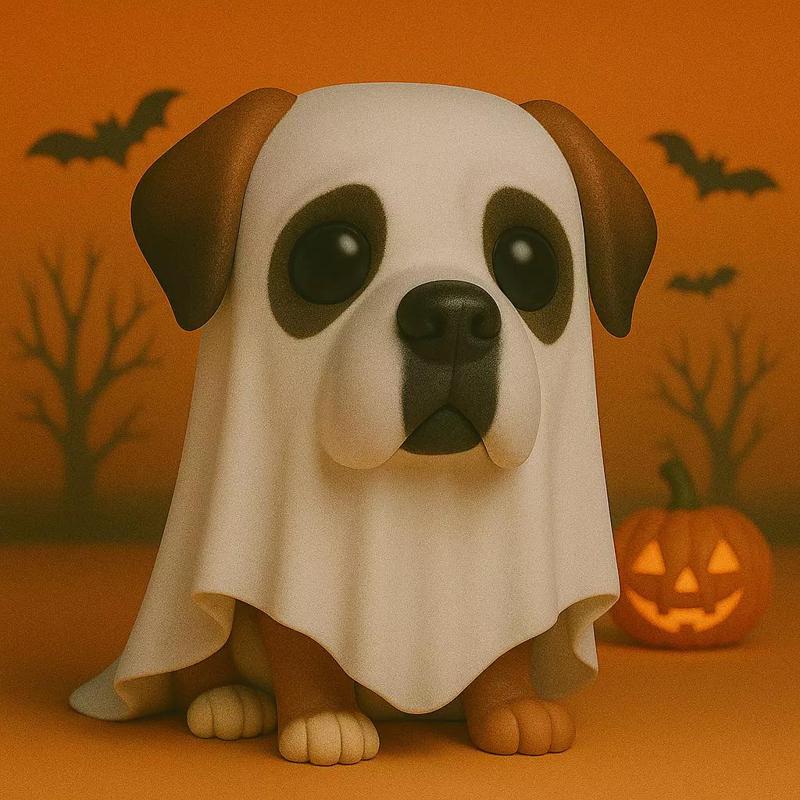 San Bernardo Fantasma de Halloween POP STL