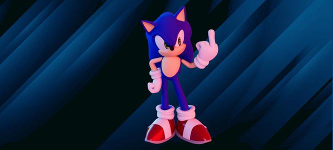 Sonic "Middle Finger" - 3D Figure F*CK YOU