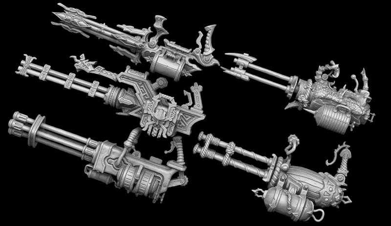 Fantasy miniguns collection 3d print