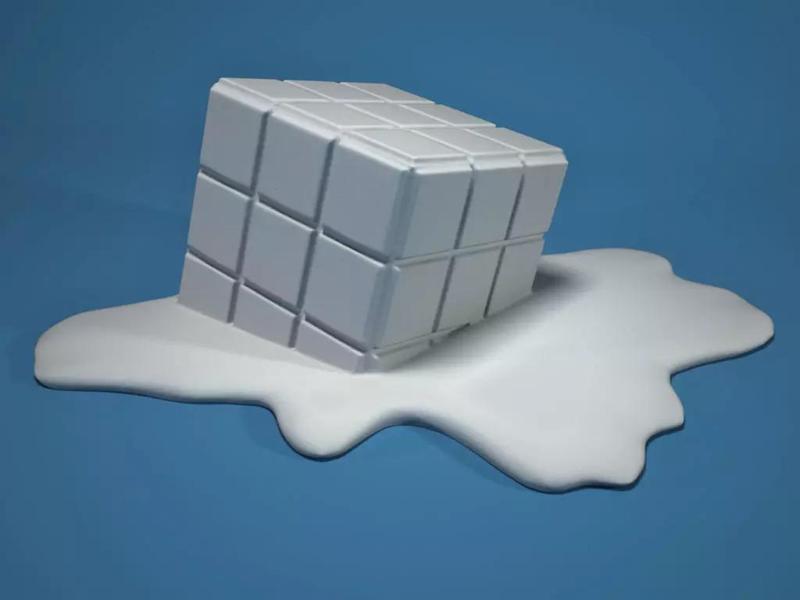 Cube to melt for 3d printing