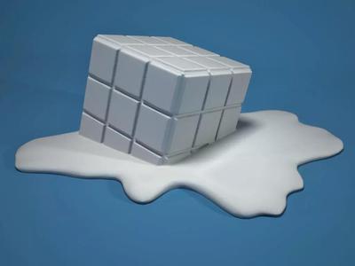 Cube to melt for 3d printing
