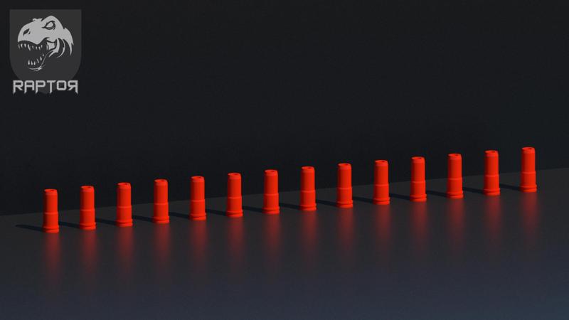 Airsoft Nozzle Full pack 19mm - 22mm / 0.05mm