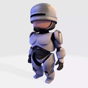 Chibi RoboCop  Cute 3D Model for Print