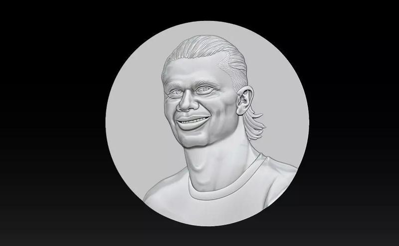 Erling Haaland bust for 3D printing