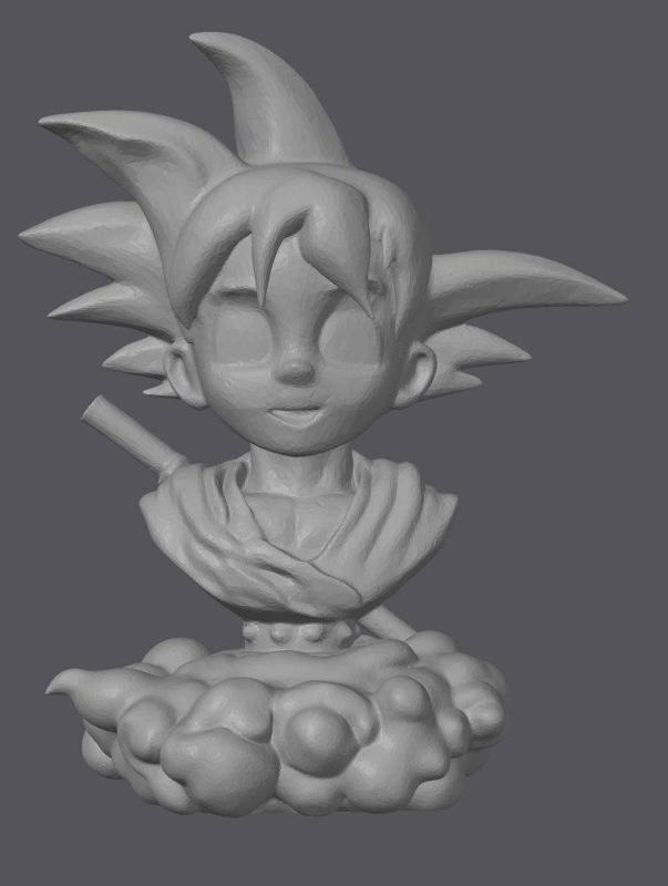 Kid goku bust in cloud connectors