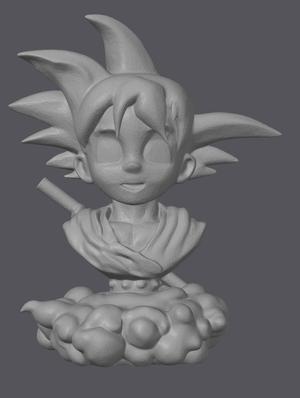 Kid goku bust in cloud connectors
