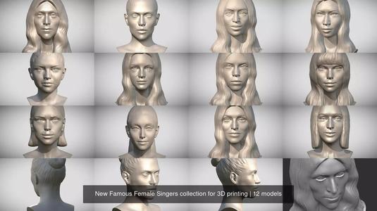 New Famous Female Singers collection for 3D printing