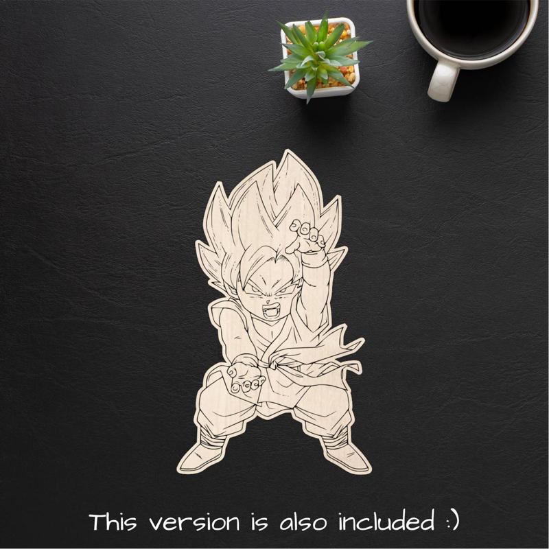 GOKU DRAGON BALL GT FIGURE LASER CUT FILE