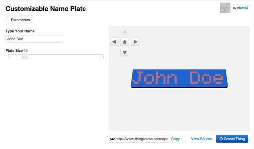 Customizable Name Plate