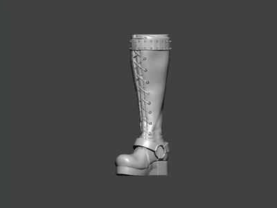 3D Model-SHOES0001 high heeled boot