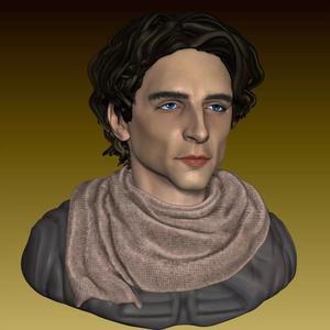 Dune Paul Atreides Timothee Chalamet Head and Bust