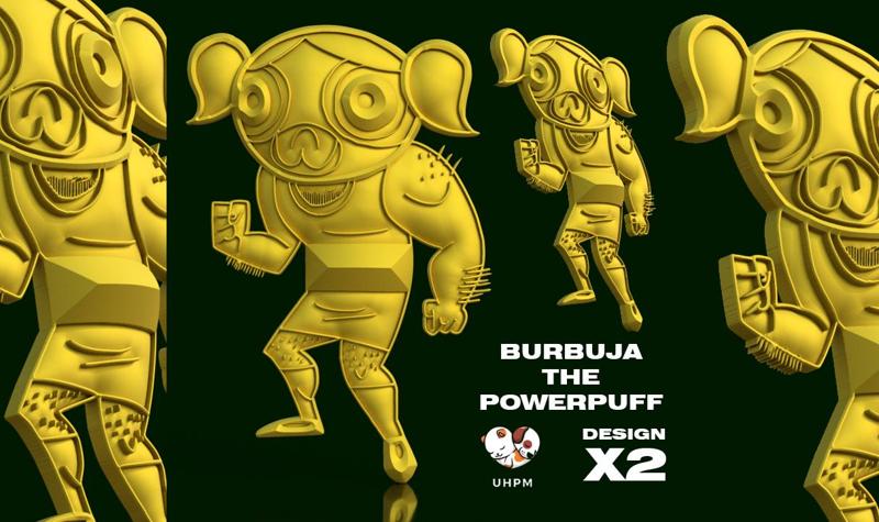 Transformed Bubble: Powerpuff Girls Man Sculpture