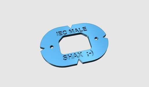 IEC male socket template